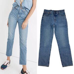 Madewell Perfect Vintage Jean in Banner Wash Light Wash Mom Jeans Size 28